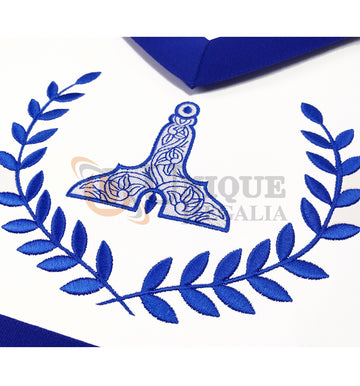 Masonic Blue Lodge Officers Apron Machine Embroidery Set of 15 Pcs